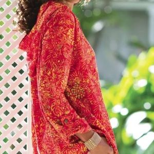 SOLD😀Soft Surroundings Becoming Batik Hoodie L